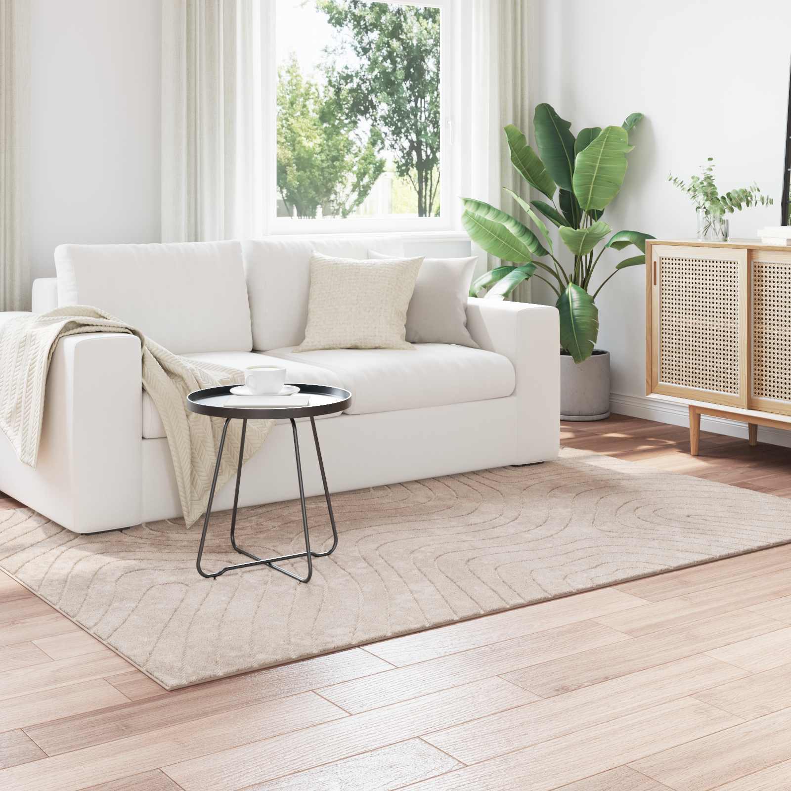 Tappeti per area PALMERAS Beige 120 x 170 cm Poliestere | homemem39