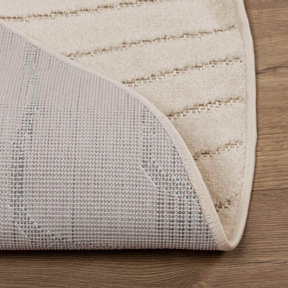 Tappeti per area Rotondo PALMERAS Beige Ø 160 CM Poliestere | homemem39