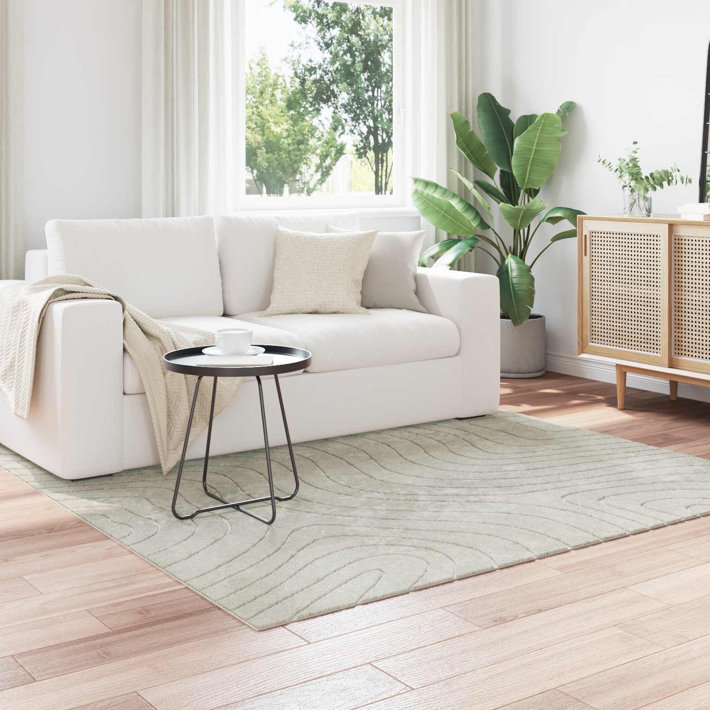 Tappeti per area Quadrato PALMERAS Verde 200 x 200 cm | homemem39