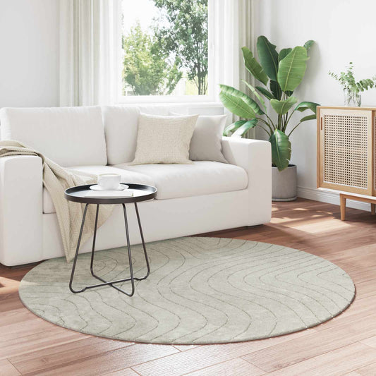 Tappeti per area Rotondo PALMERAS Verde Ø 160 CM Poliestere | homemem39