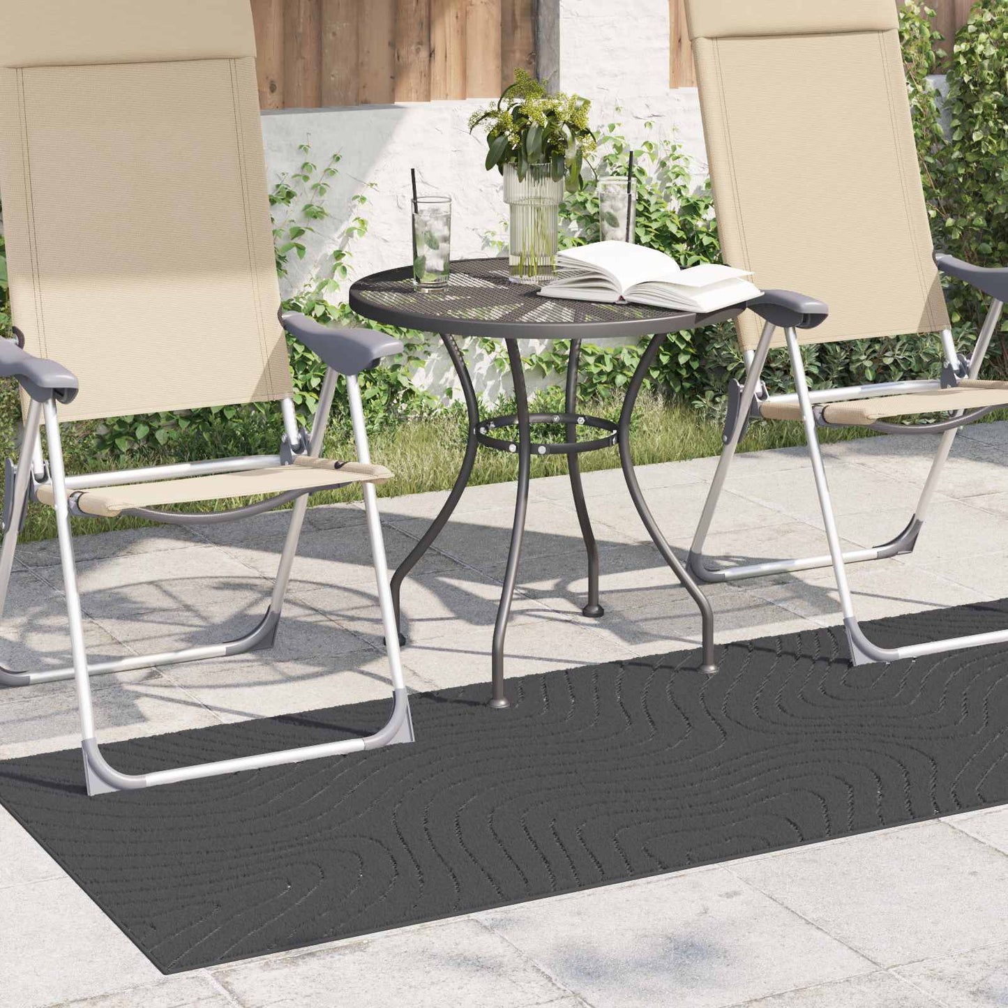 Tappeti per area PALMERAS Antracite 150 x 80 cm Poliestere