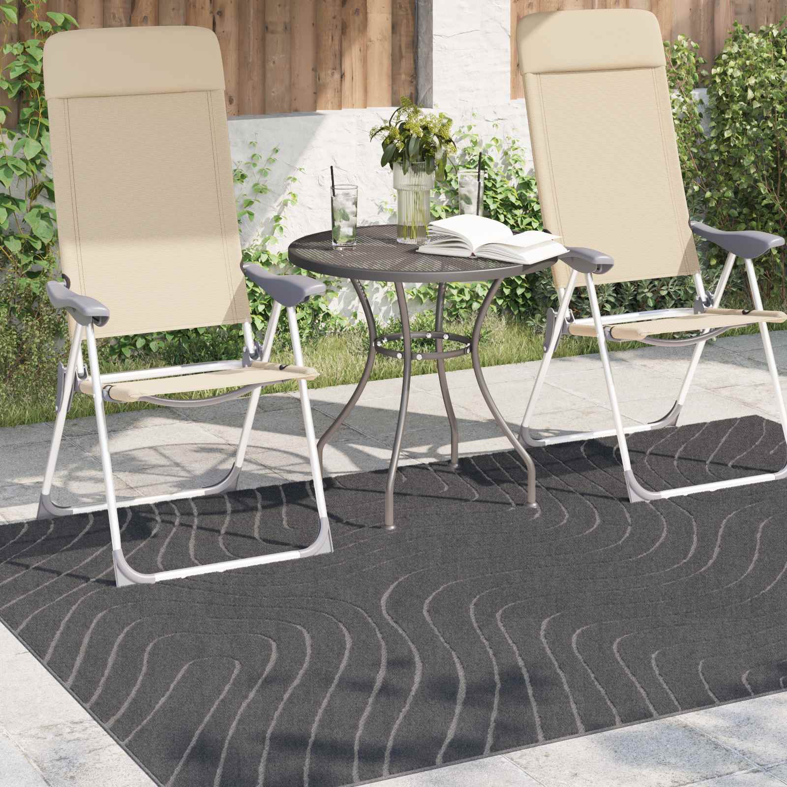 Tappeti per area PALMERAS Antracite 230 x 160 cm Poliestere | homemem39