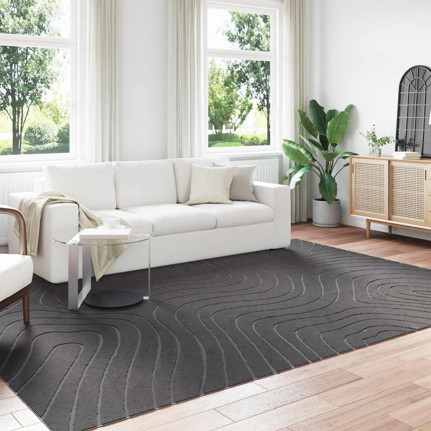 Tappeti per area PALMERAS Antracite 340 x 240 cm Poliestere