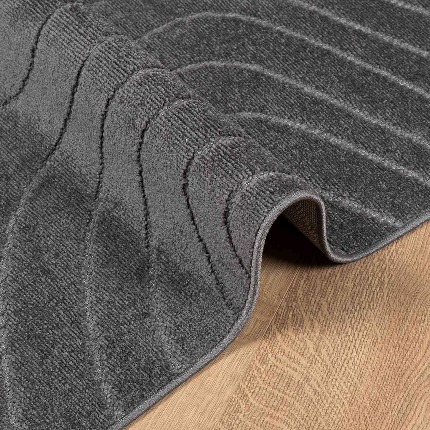 Tappeti per area PALMERAS Antracite 120 x 120 cm Poliestere | homemem39