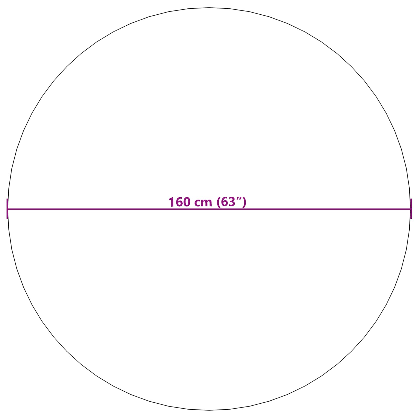Tappeti per area Rotondo PALMERAS Antracite Ø 160 CM Poliestere | homemem39