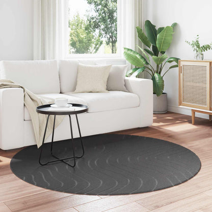 Tappeti per area Rotondo PALMERAS Antracite Ø 200 CM Poliestere | homemem39