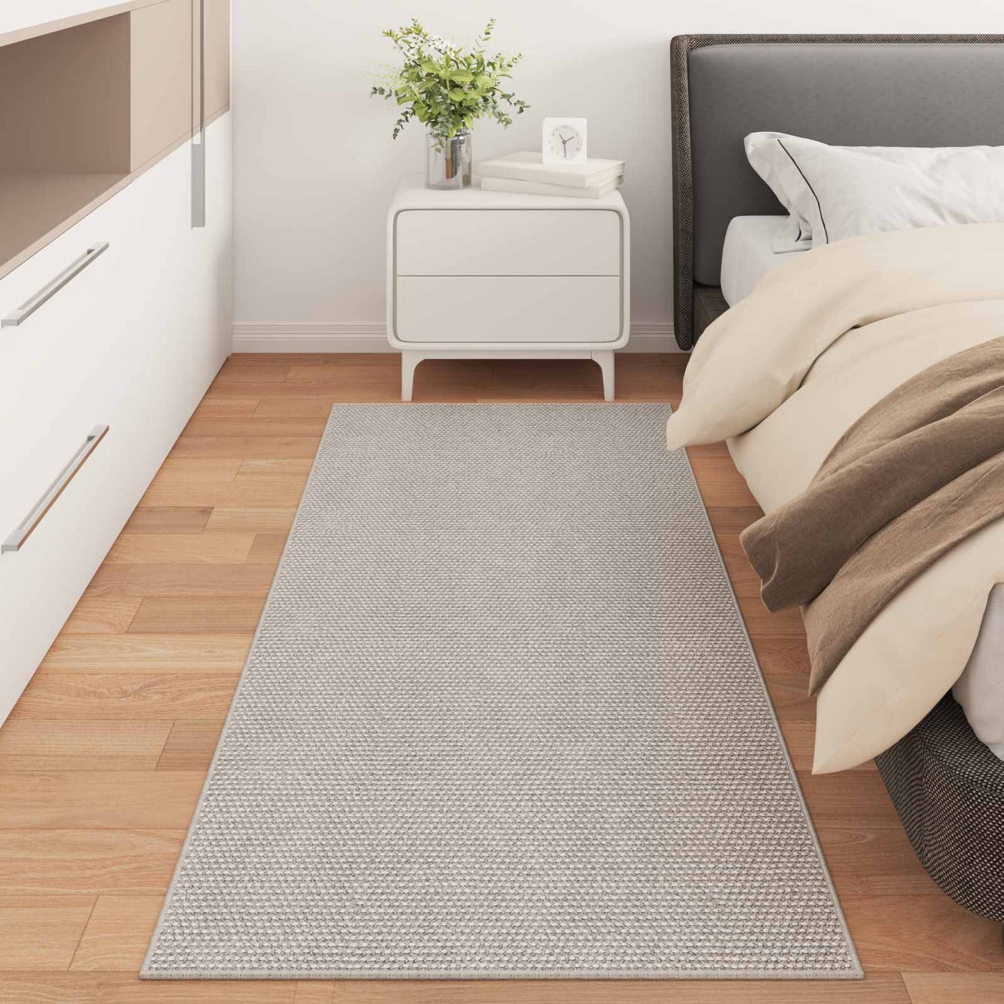 Tappeti per area Rettangolare LUGO Crema 200 x 80 cm Poliestere | homemem39