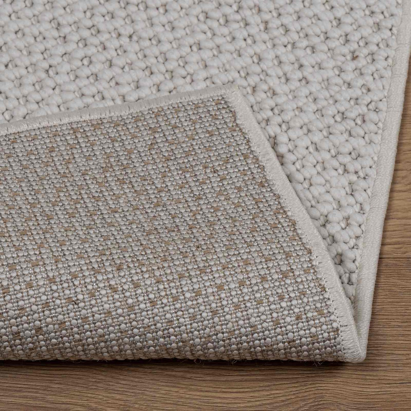 Tappeti per area Quadrato LUGO Crema 120 x 120 cm Poliestere | homemem39