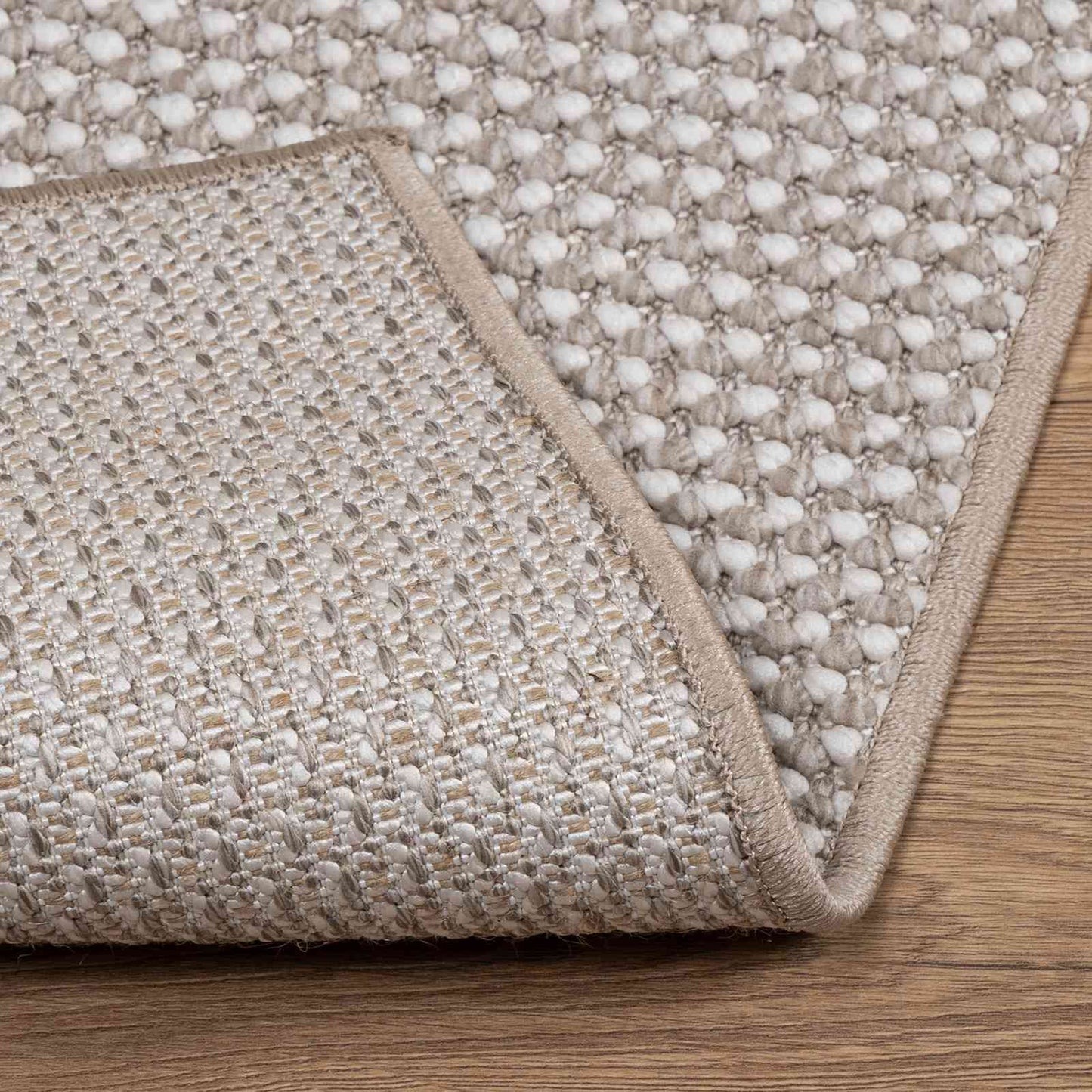 Tappeti per area LUGO Crema e Taupe 200 x 200 cm Poliestere | homemem39