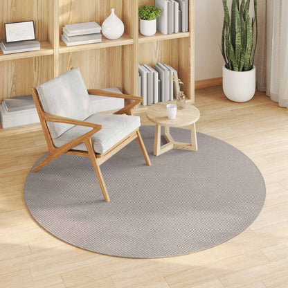Tappeti per area Rotondo LUGO Crema e Taupe Ø 160 CM Poliestere