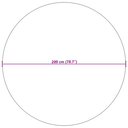 Tappeti per area Rotondo LUGO Crema e Taupe Ø 200 CM Poliestere | homemem39