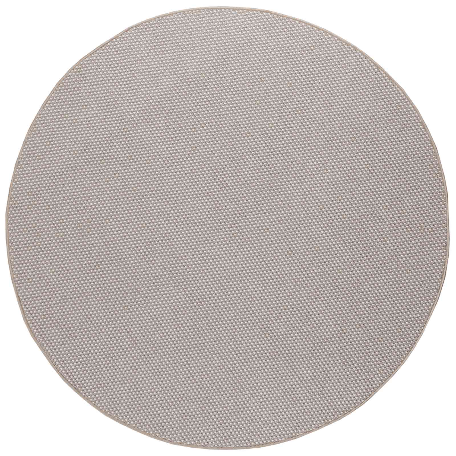 Tappeti per area Rotondo LUGO Crema e Taupe Ø 200 CM Poliestere | homemem39