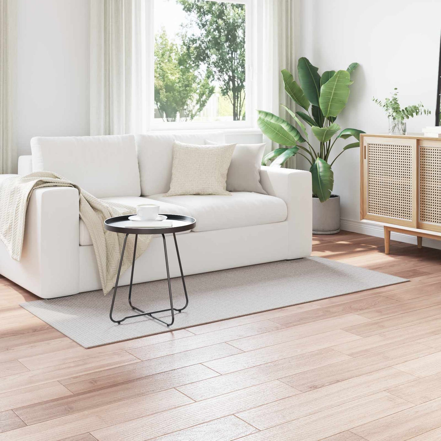 Tappeti per area LUGO Crema e Grigio 80 x 200 cm Poliestere | homemem39