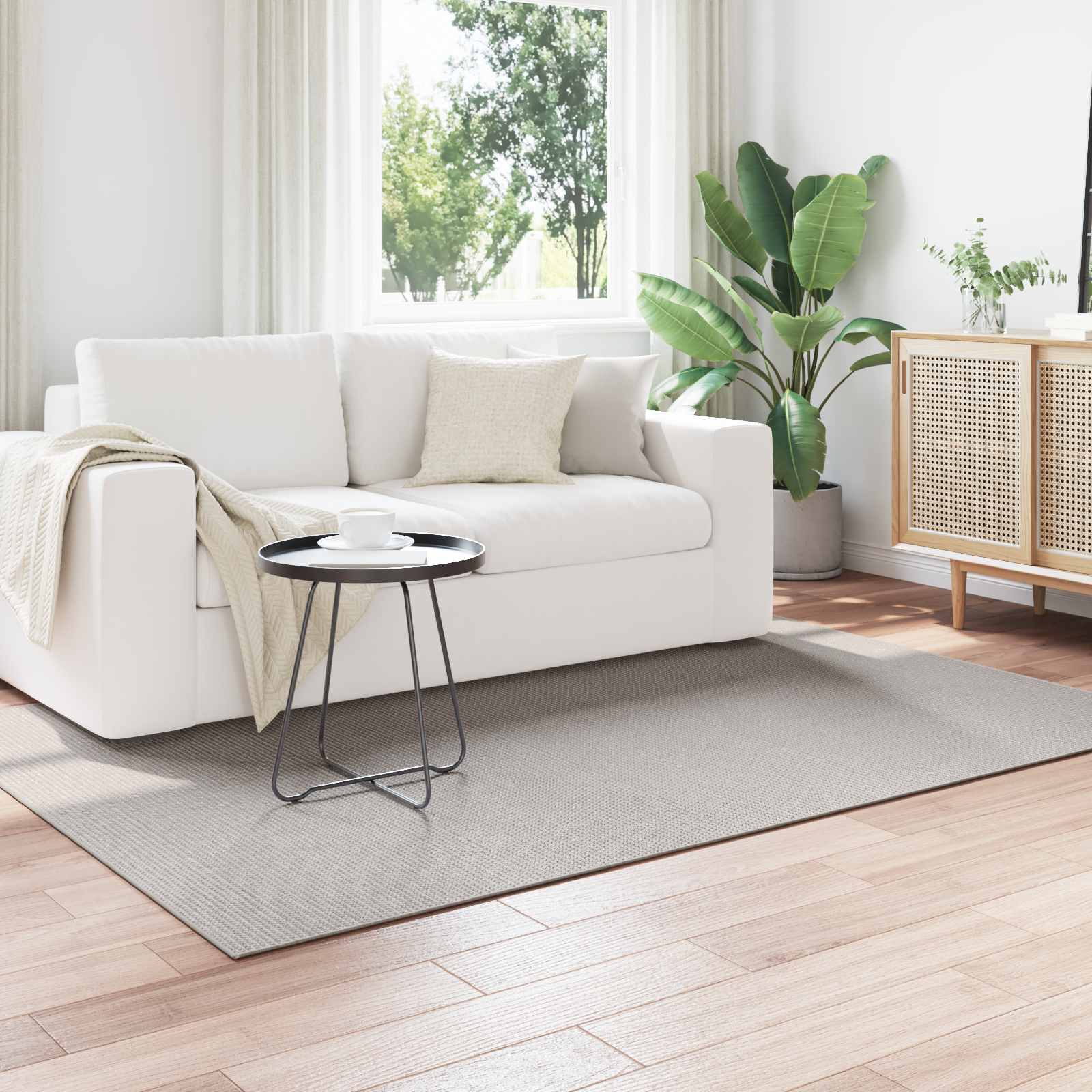 Tappeti per area LUGO Crema e Grigio 140 x 200 cm Poliestere | homemem39