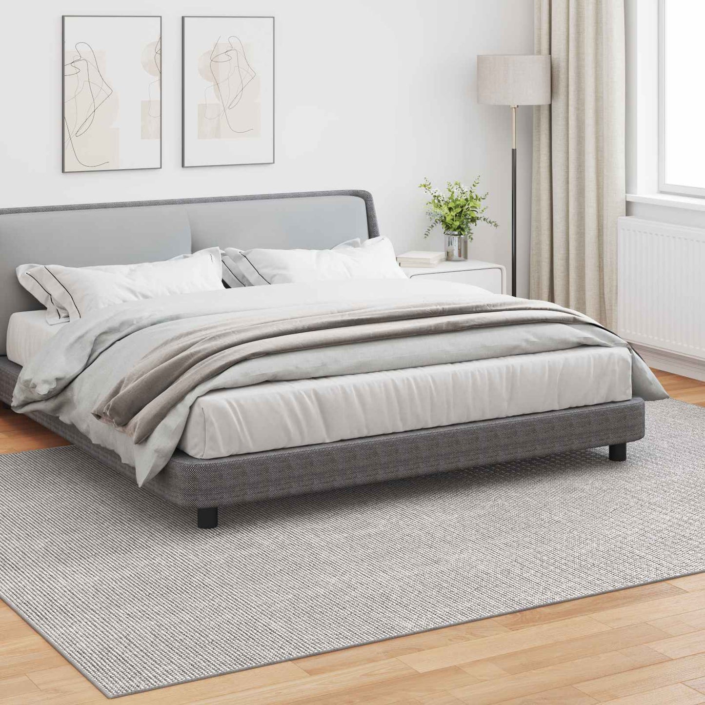 Tappeti per area LUGO Crema e Grigio 240 x 340 cm Poliestere