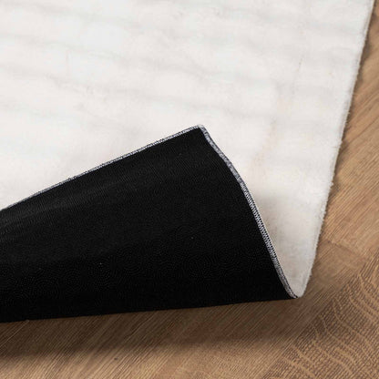 Tappeti per area Quadrato SIROLO Crema 200 x 200 cm Poliestere | homemem39