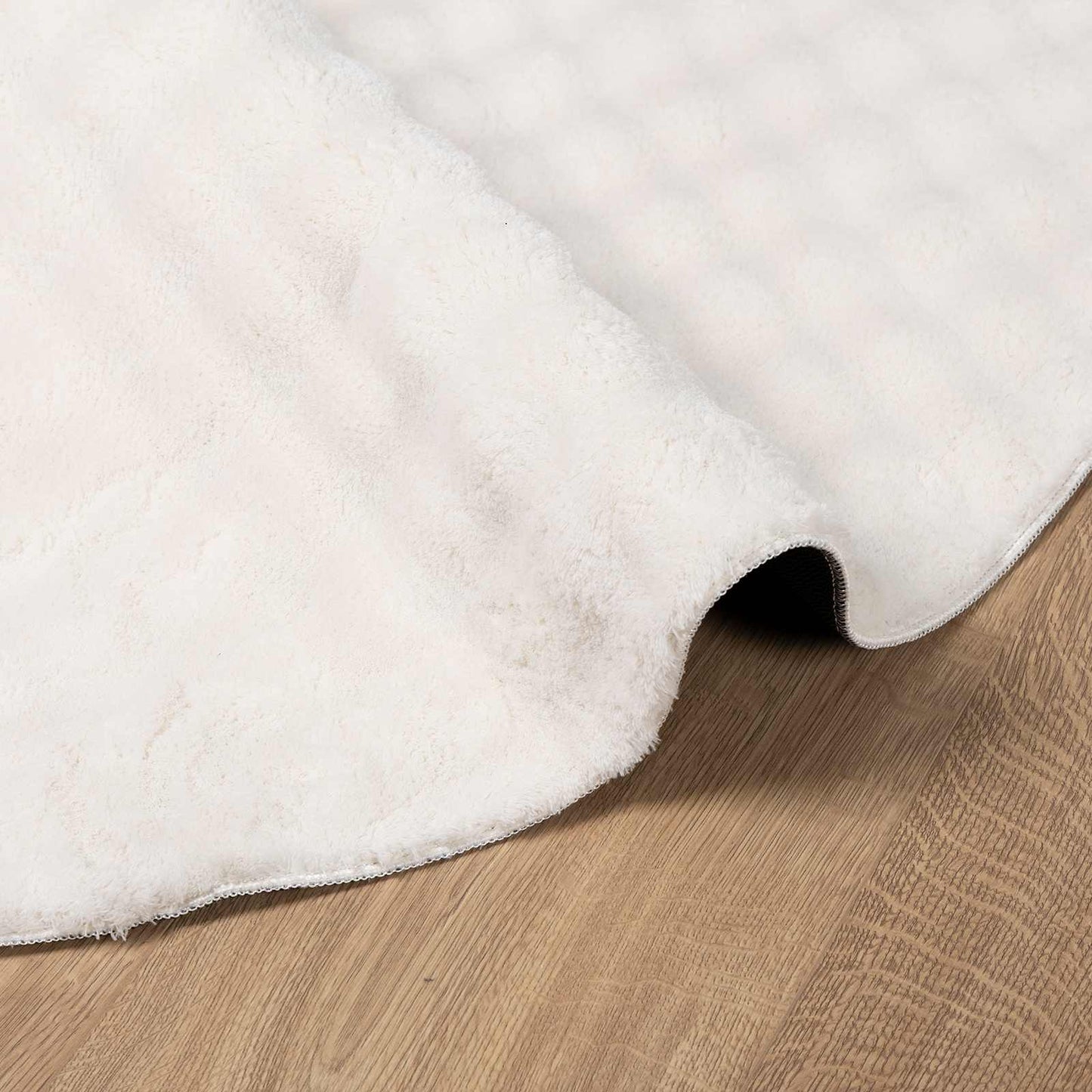Tappeti per area Rotondo SIROLO Crema Ø 120 CM Poliestere | homemem39