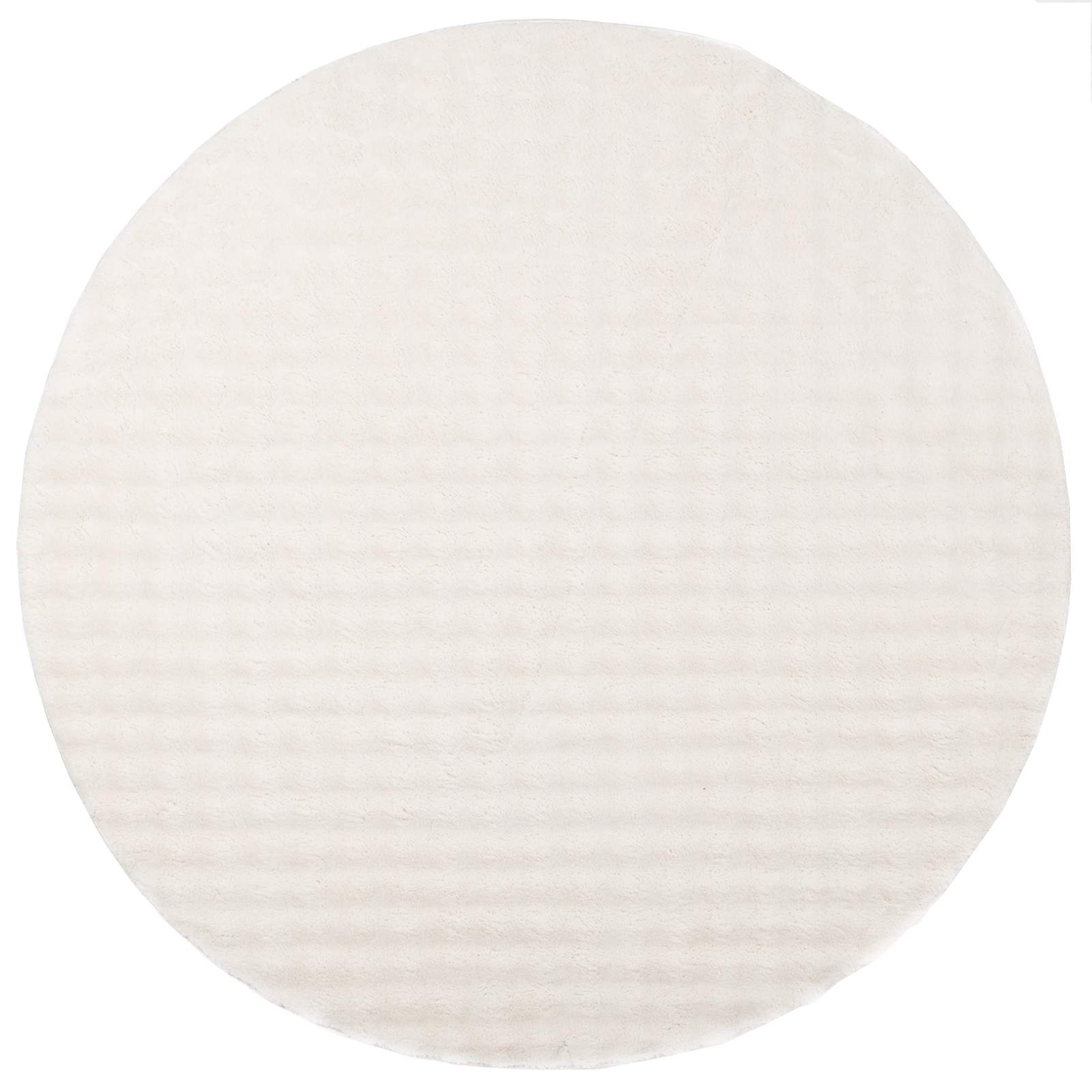Tappeti per area Rotondo SIROLO Crema Ø 120 CM Poliestere | homemem39