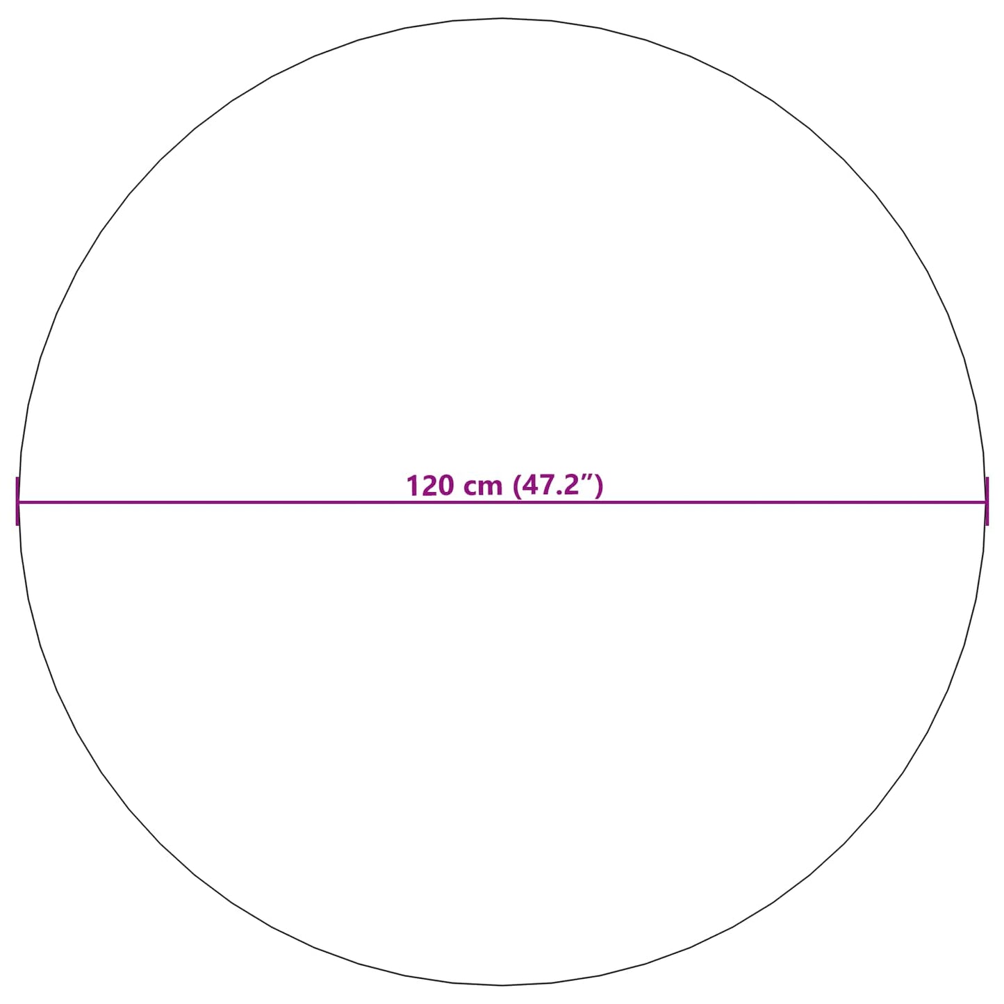 Tappeti per area Rotondo SIROLO Antracite Ø 120 CM Poliestere | homemem39
