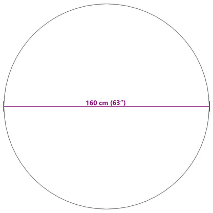 Tappeti per area Rotondo SIROLO Antracite Ø 160 CM Poliestere | homemem39