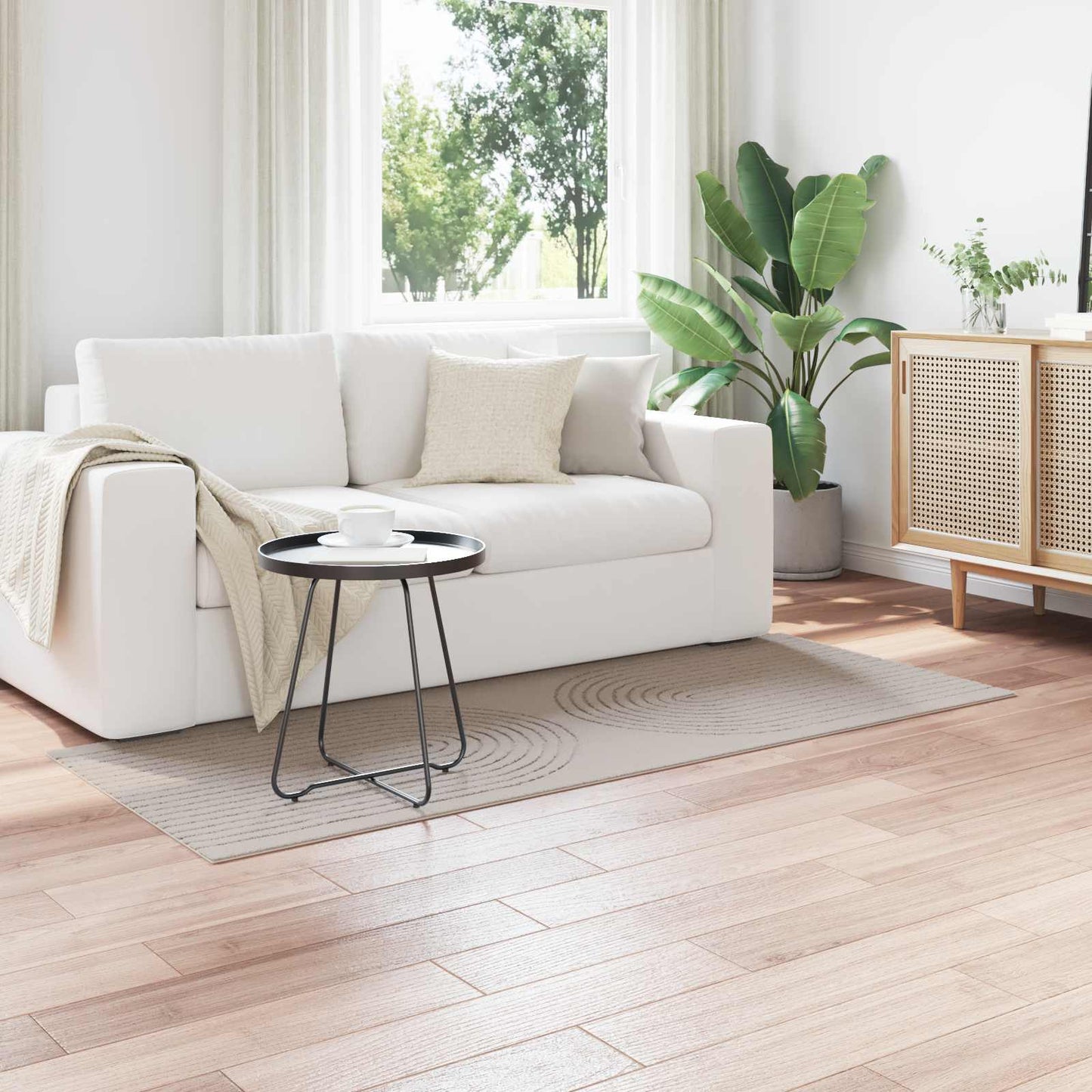 Tappeti per area GALATI Crema 150 x 80 cm Poliestere