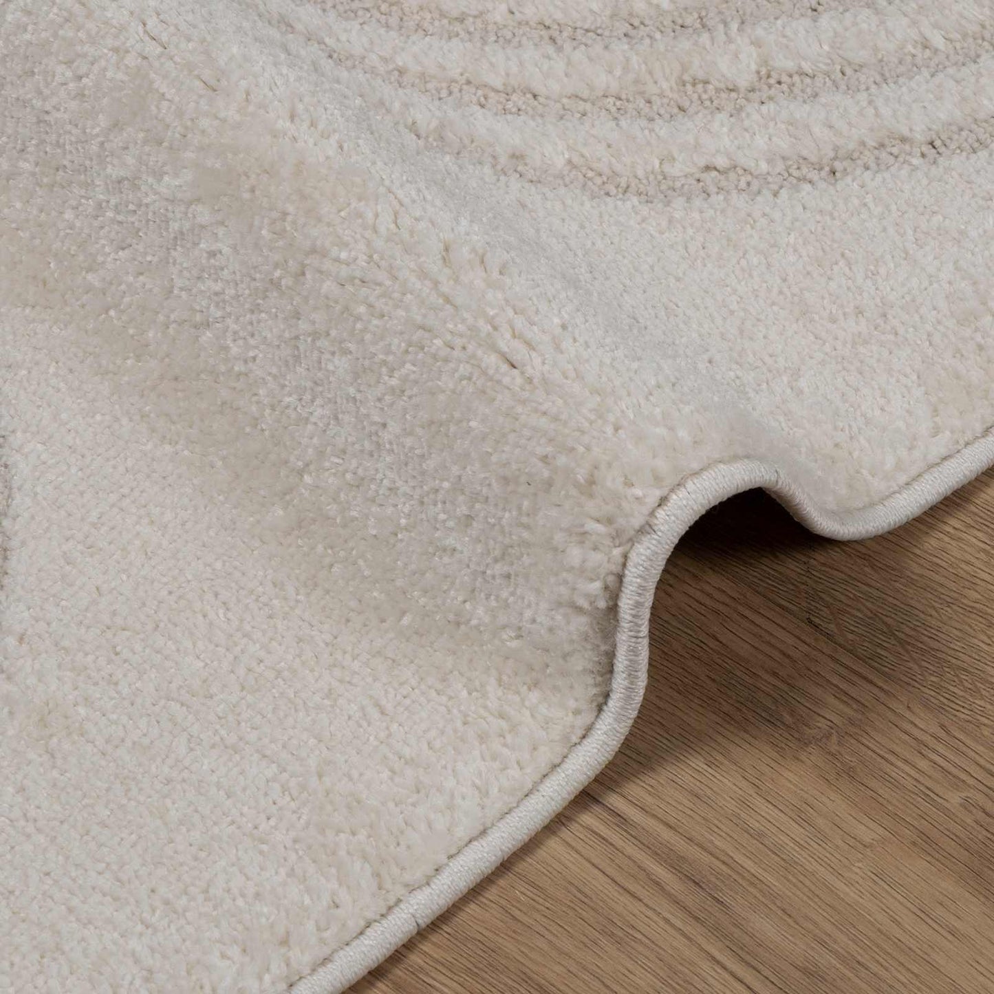Tappeti per area Quadrato GALATI Crema 120 x 120 cm Poliestere | homemem39