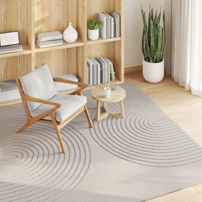 Tappeti per area Quadrato GALATI Crema 200 x 200 cm Poliestere | homemem39