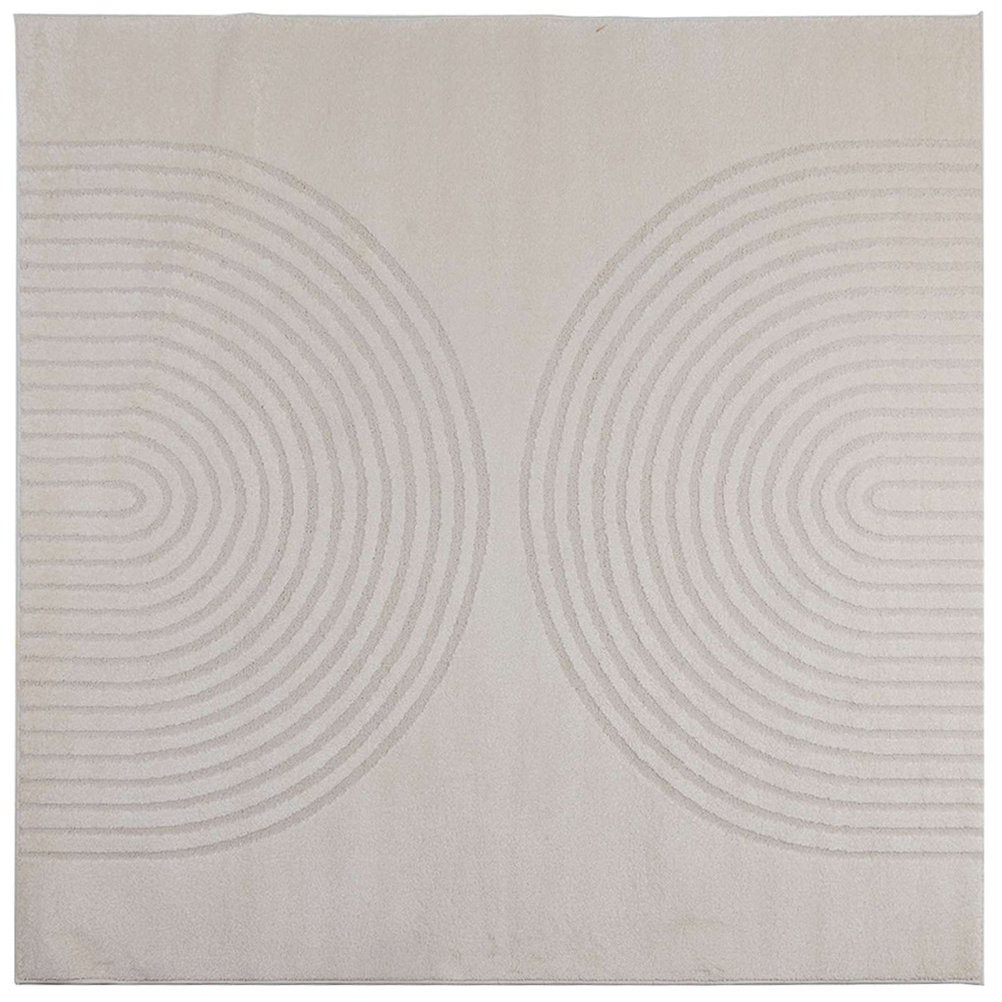 Tappeti per area Quadrato GALATI Crema 200 x 200 cm Poliestere | homemem39