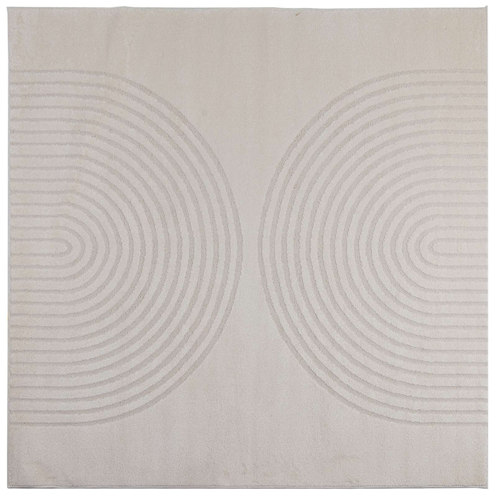 Tappeti per area Quadrato GALATI Crema 200 x 200 cm Poliestere | homemem39