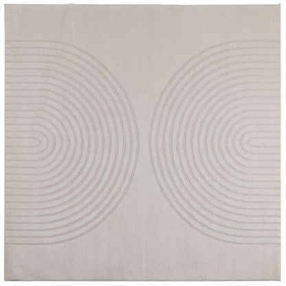 Tappeti per area Quadrato GALATI Crema 200 x 200 cm Poliestere | homemem39