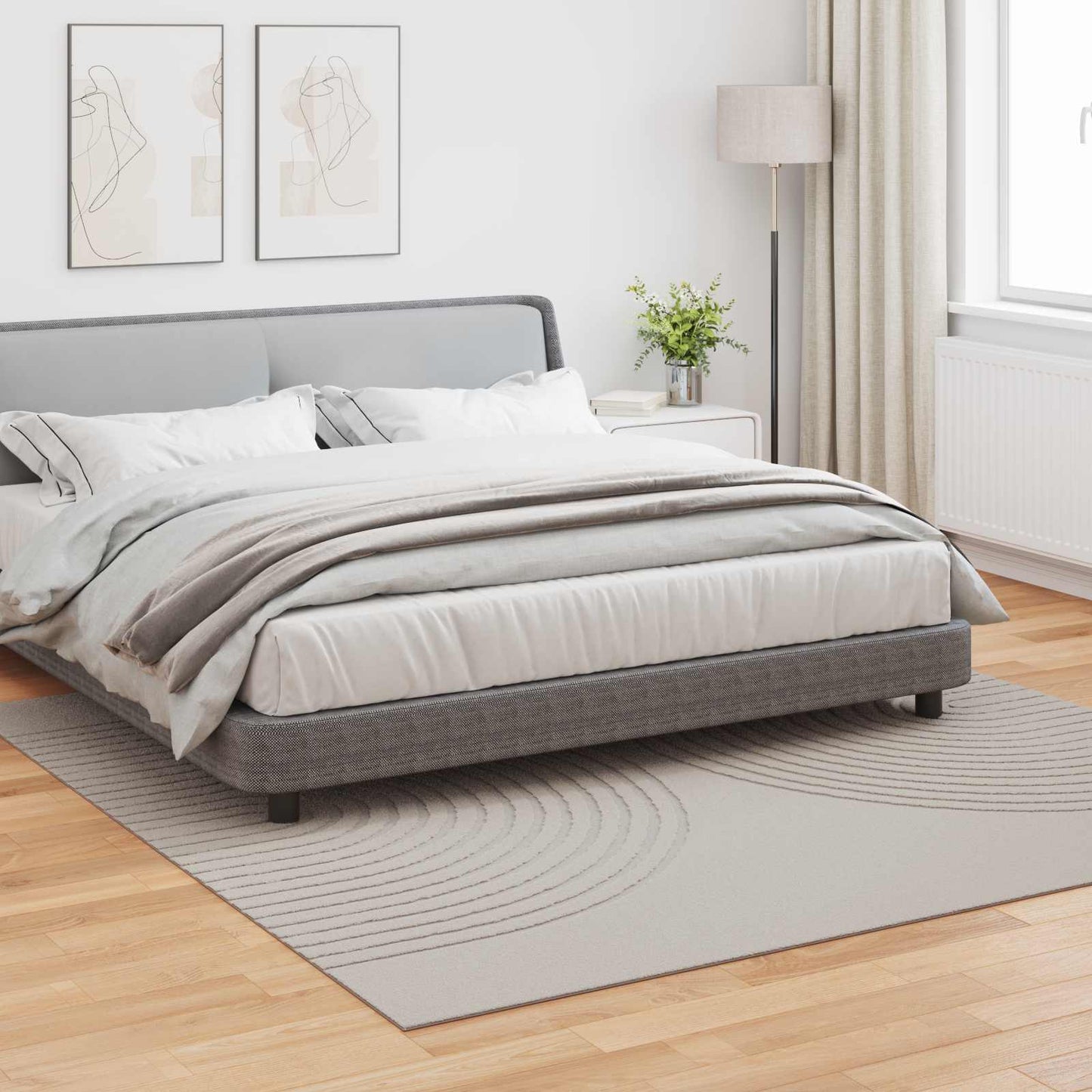 Tappeti per area Quadrato GALATI Crema 240 x 240 cm Poliestere