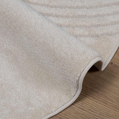 Tappeti per area Rotondo GALATI Crema Ø 120 CM Poliestere | homemem39
