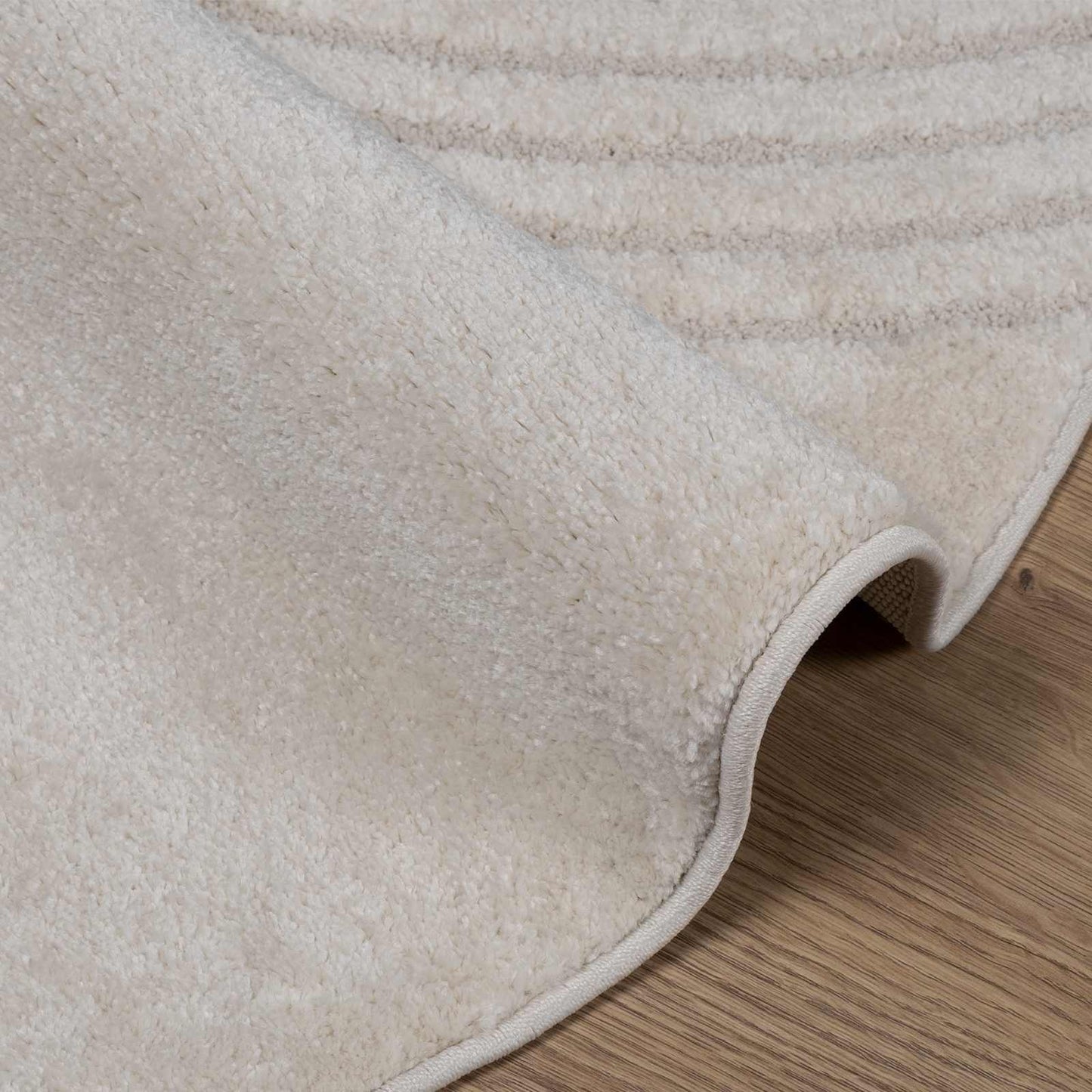 Tappeti per area Rotondo GALATI Crema Ø 120 CM Poliestere