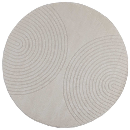 Tappeti per area Rotondo GALATI Crema Ø 160 CM Poliestere