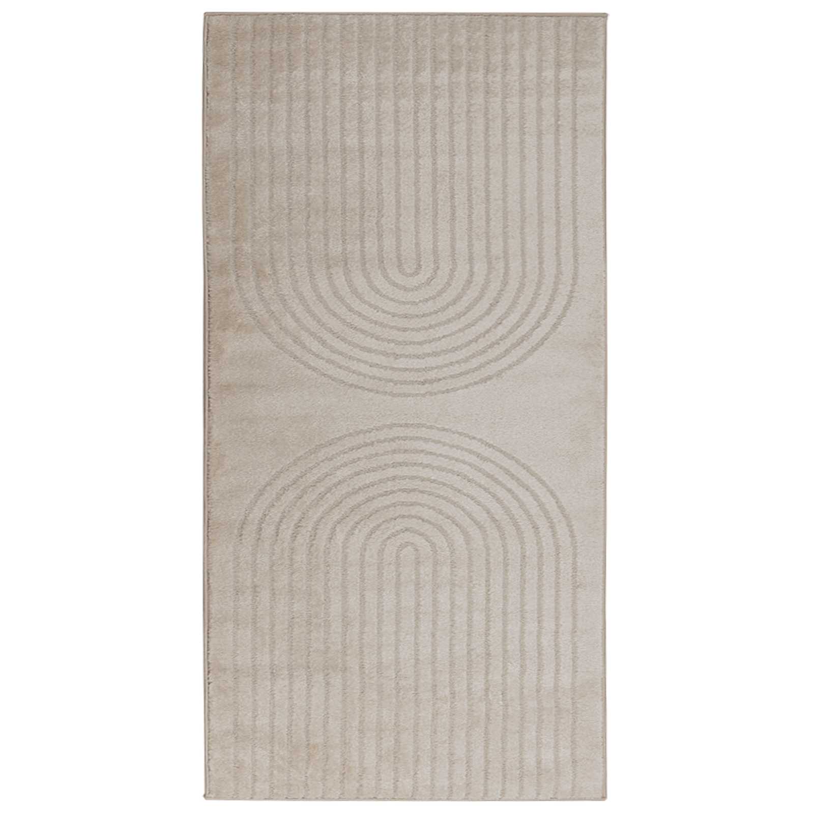 Tappeti per area GALATI Beige 150 x 80 cm Poliestere | homemem39