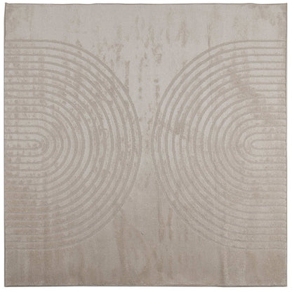Tappeti per area Quadrato GALATI Beige 200 x 200 cm Poliestere