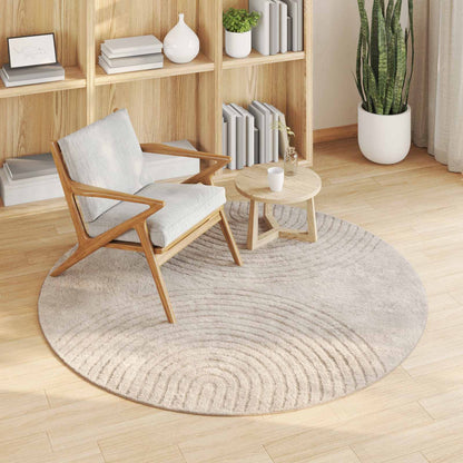 Tappeti per area Rotondo GALATI Beige Ø 160 CM Poliestere