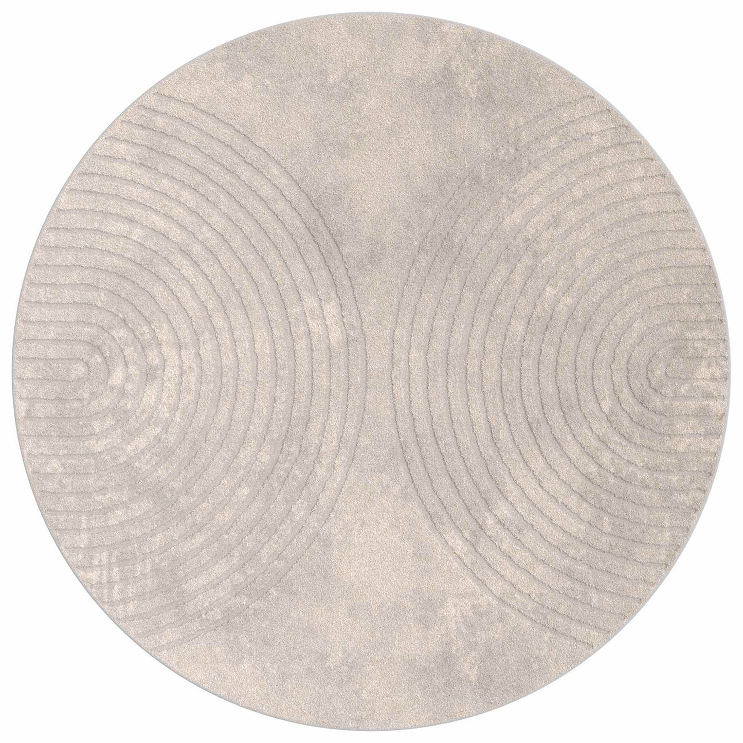 Tappeti per area Rotondo GALATI Beige Ø 160 CM Poliestere