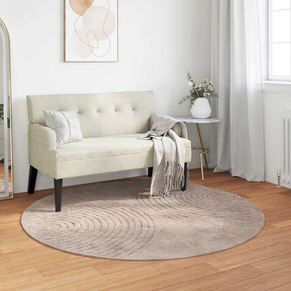 Tappeti per area Rotondo GALATI Beige Ø 200 CM Poliestere
