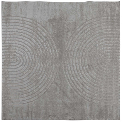 Tappeti per area Quadrato GALATI Grigio 120 x 120 cm Poliestere