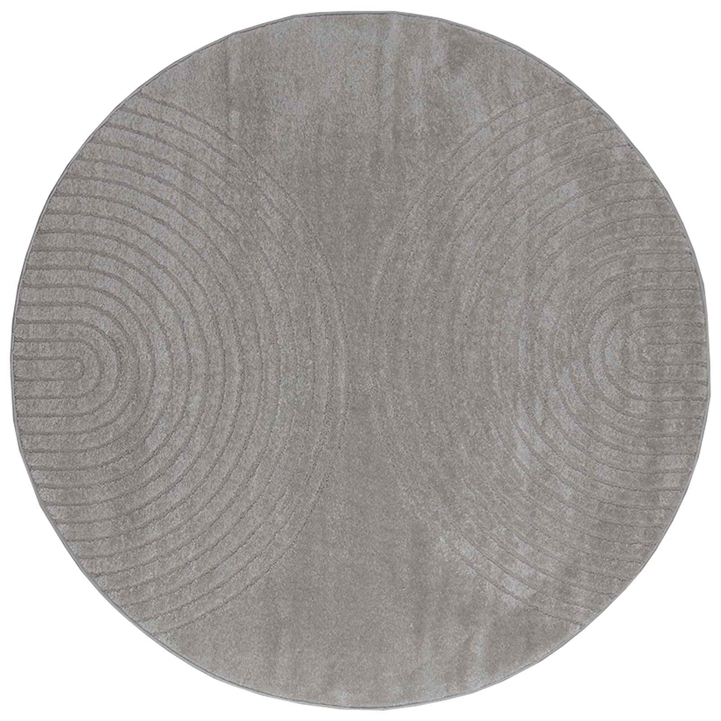 Tappeti per area Rotondo GALATI Grigio Ø 120 CM Poliestere
