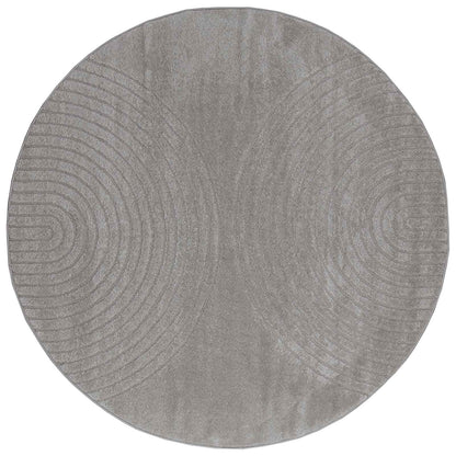 Tappeti per area Rotondo GALATI Grigio Ø 160 CM Poliestere | homemem39