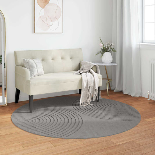 Tappeti per area Rotondo GALATI Grigio Ø 200 CM Poliestere