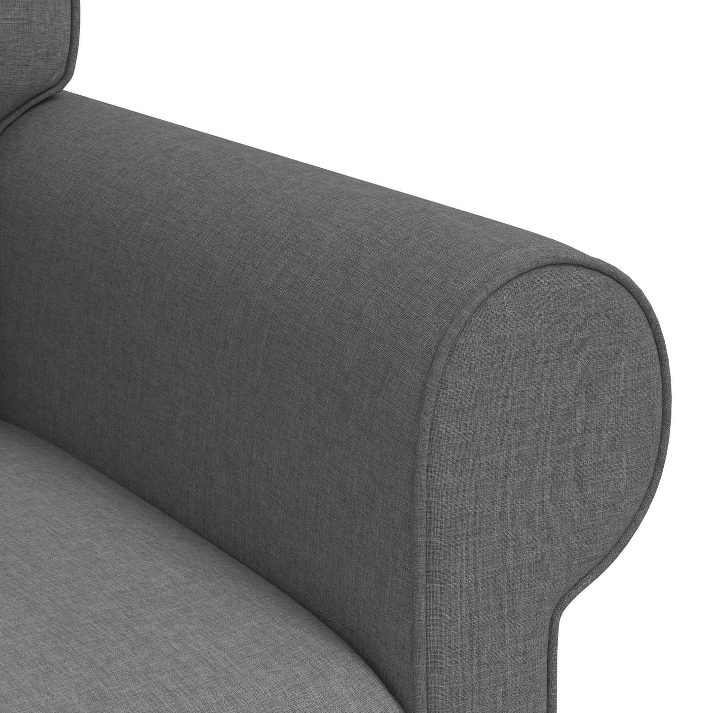 Divano 120cm 2 pcs Grigio scuro Metallo