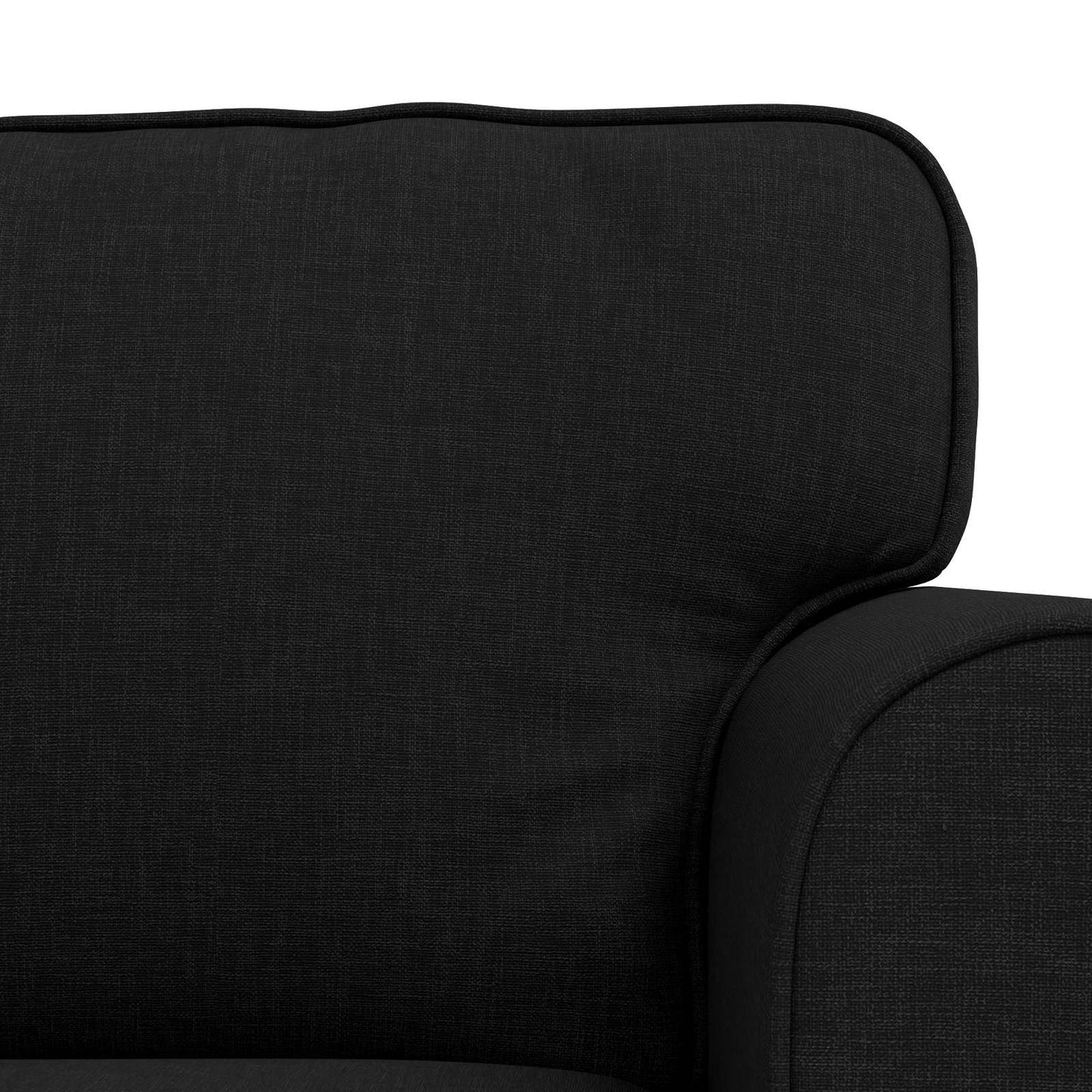 Divano 120cm 2 pcs Nero Metallo