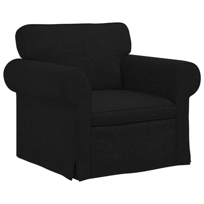 Divano 120cm 2 pcs Nero Metallo