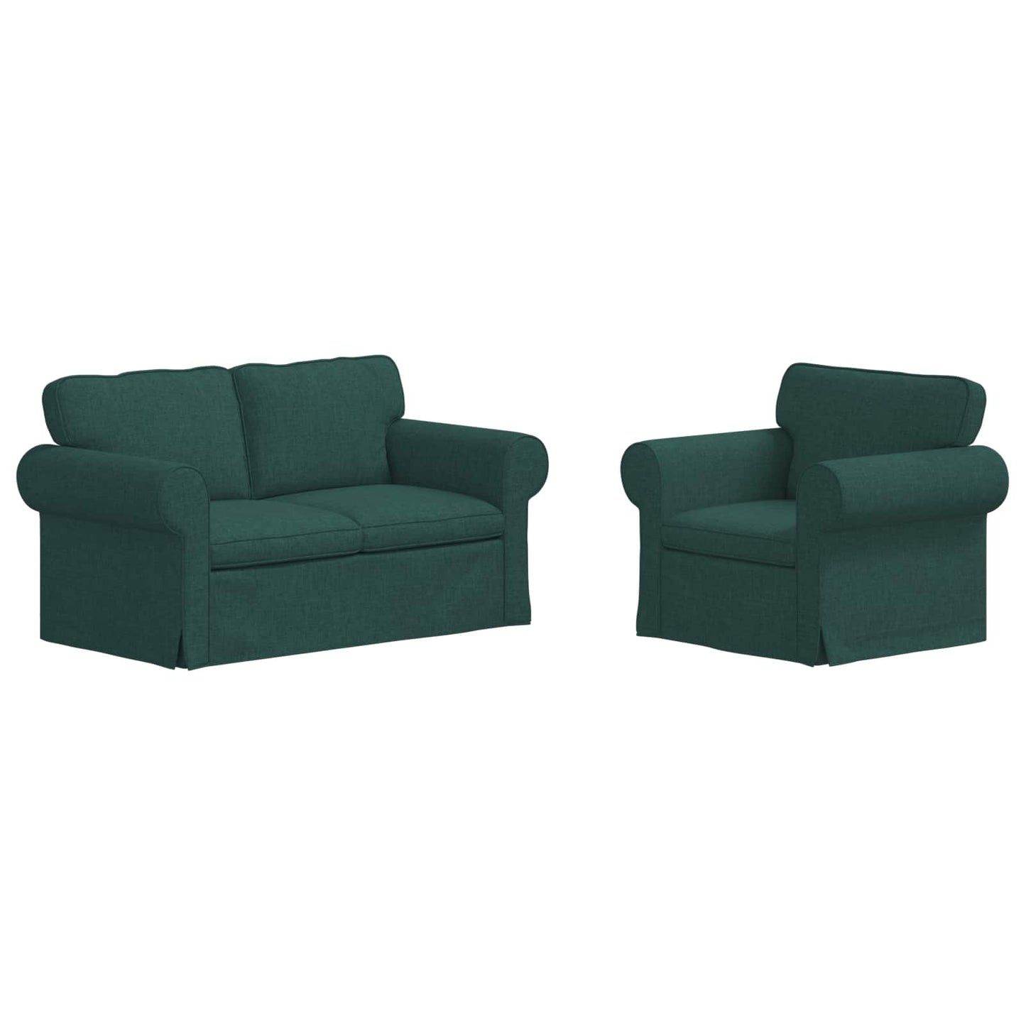 Divano 2 pcs Verde Scuro - homemem39
