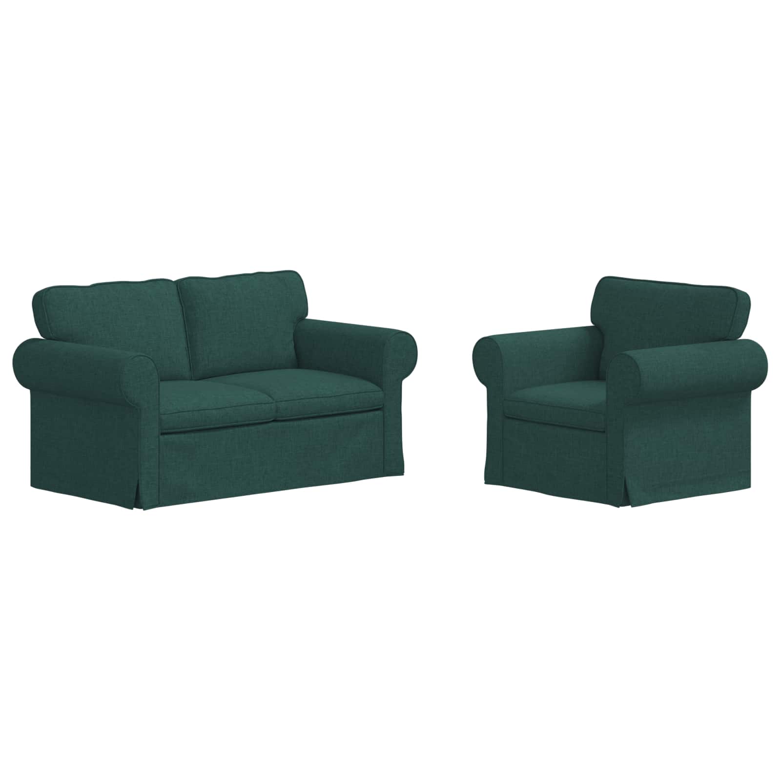 Divano 2 pcs Verde Scuro - homemem39