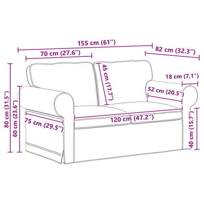 Set di divani 2 pcs Talpa 155 x 82 x 80 cm Tessuto | homemem39