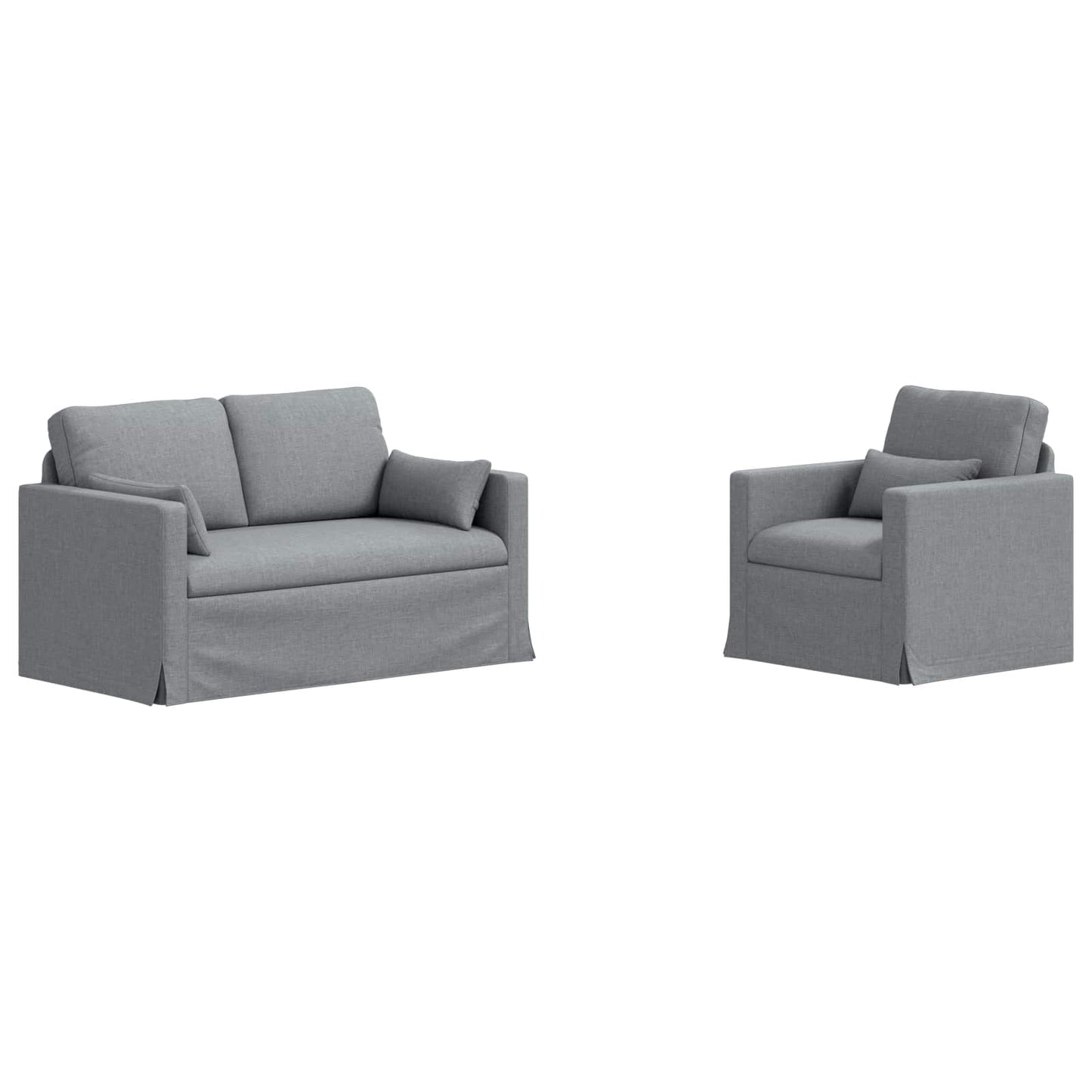Set di divani 2 pcs Grigio chiaro 139 x 78 x 80 cm Tessuto | homemem39